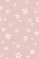 Simple Sweet Daisies - Pink Girls Room wallpaper