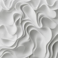 Minimal White Wavy Relief tapetas