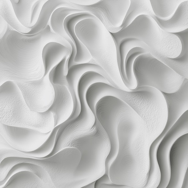 Minimal White Wavy Relief