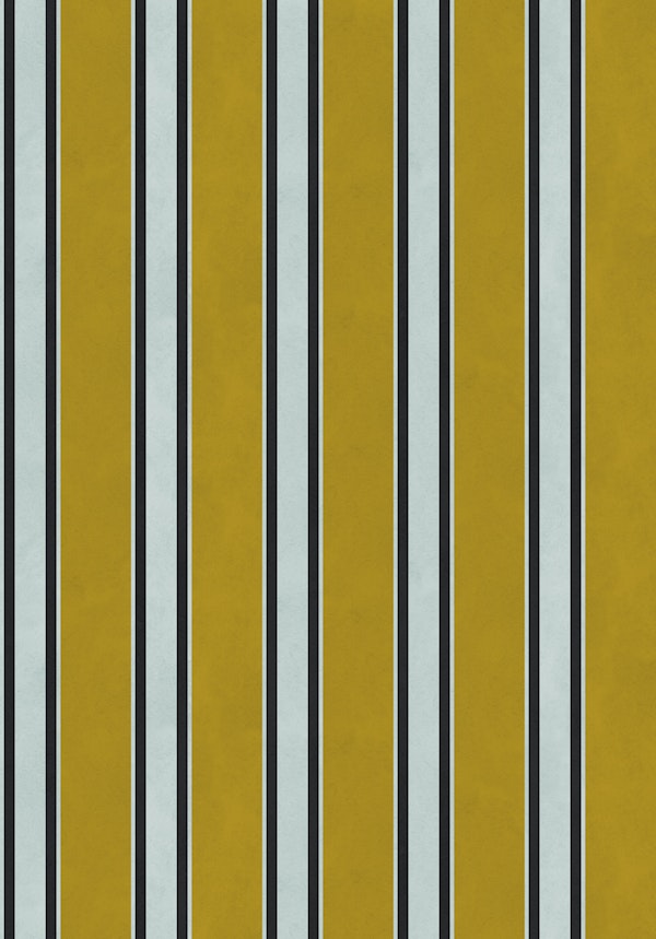 Mustard and Blue Vertical Stripes
