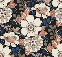 Dark Nordic Moody Floral tapetit