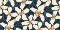 blossom cream on dark blue wallpaper