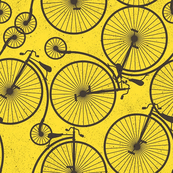Retro Bike Wheels Graphic