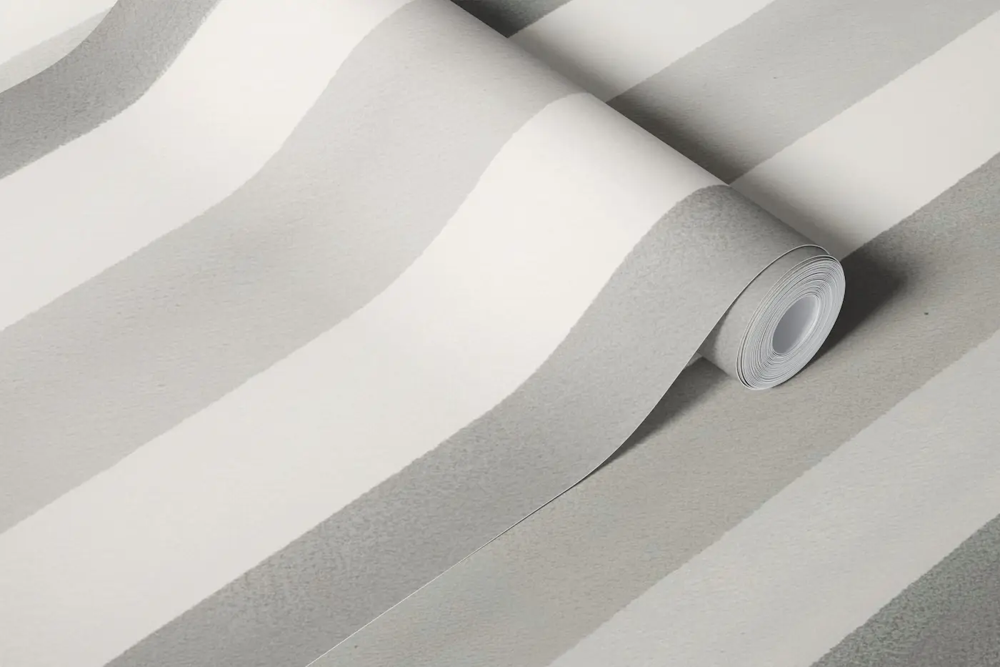 Grey White Stripe Minimal wallpaper roll