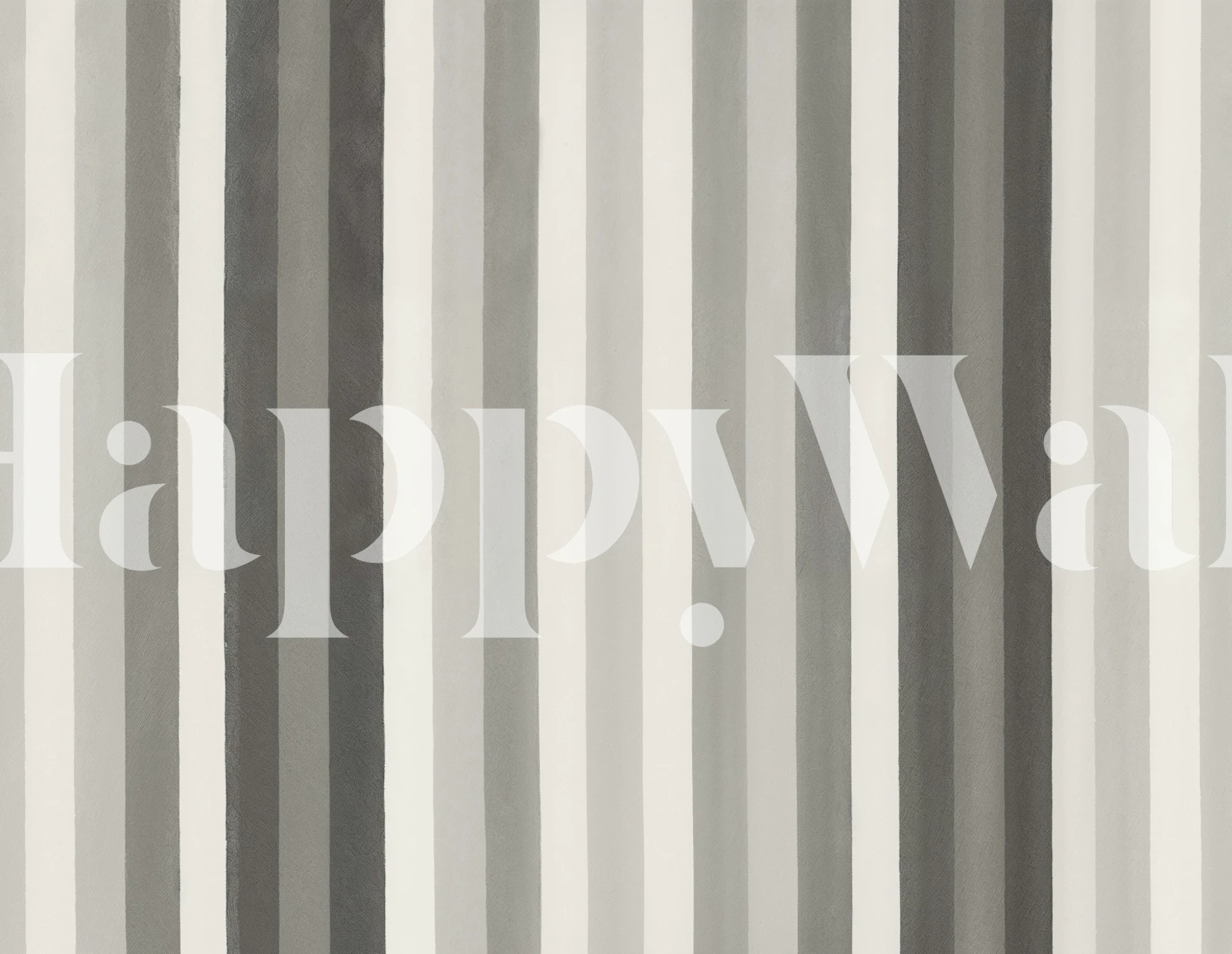 Grey and white striped wallpaper in a modern room
