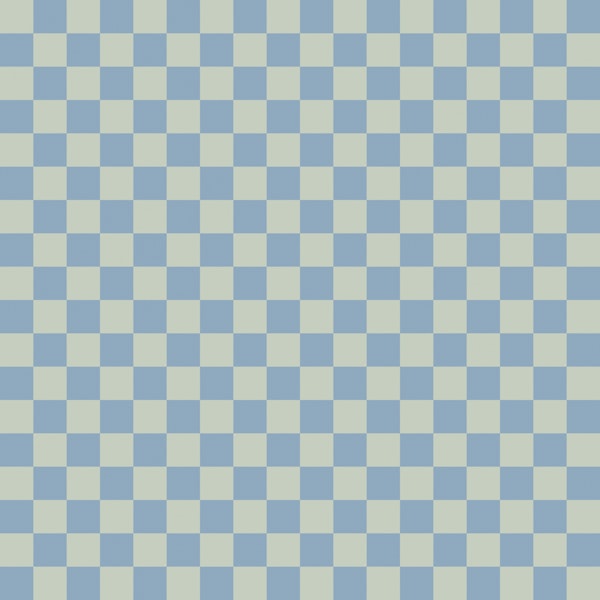 Pastel Blue Sage Checkered