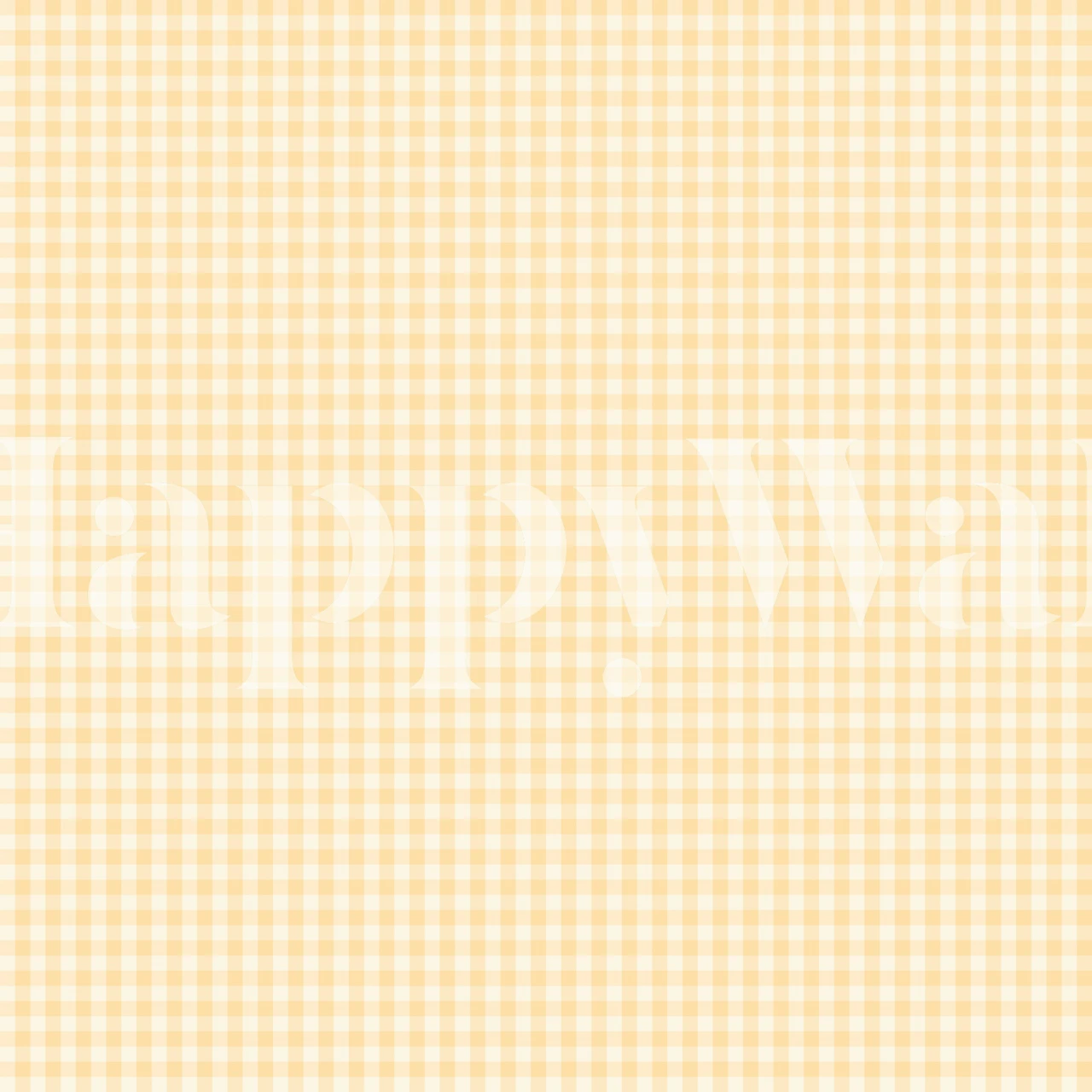 Butter yellow gingham wallpaper in nursery room
