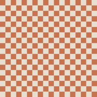 Terracotta Cream Checkerboard wallpaper