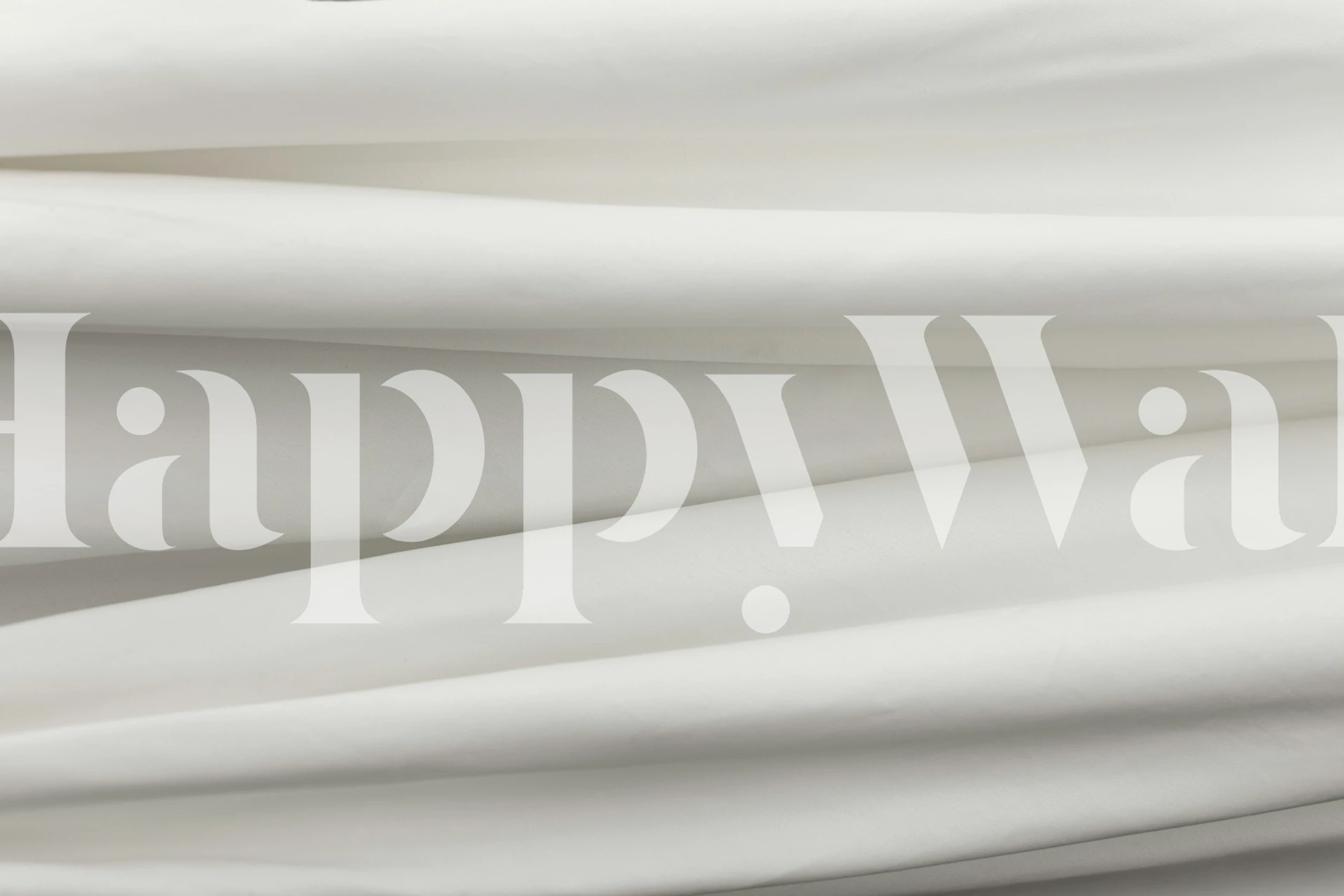 Ivory textile waves wallpaper in a neutral room