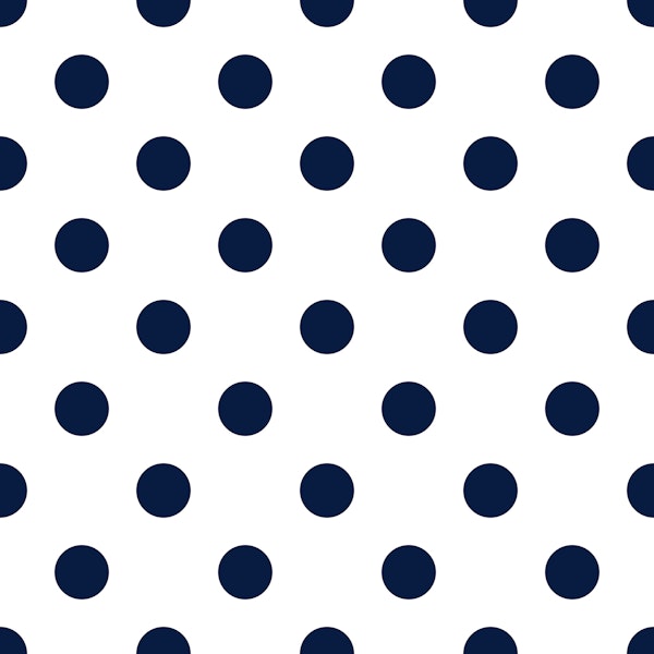 Polka Dot Pattern in Navy Blue and White