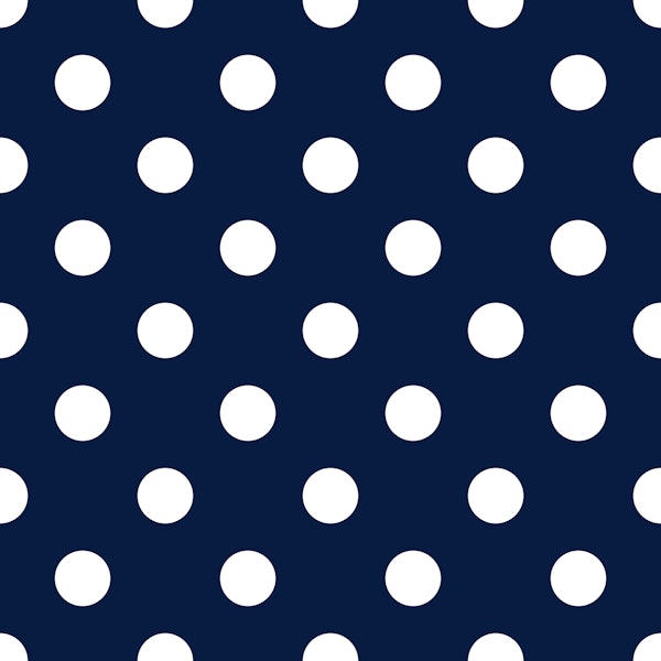 Polka Dot Contrast Pattern Navy Blue White