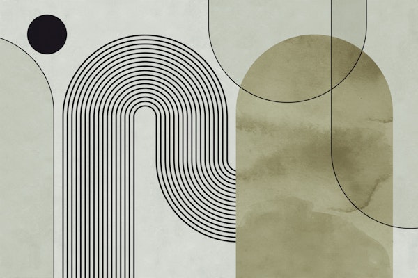 Earthy Hue Abstract Circle Arch