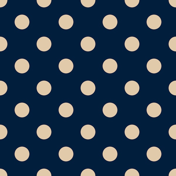 Polka Dots Navy Blue and Beige Pattern