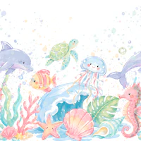 Underwater Seabed kids dream wallpaper