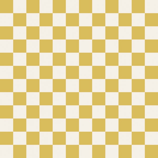 Mustard Cream Checkerboard