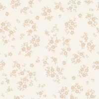 Naomi Petite floral beige ivory wallpaper