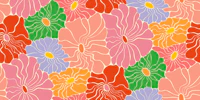 Cool Fluid Flowers - Bright Multi wallpaper