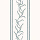 Leafy Vine & Double Stripes - Stone Blue
