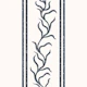 Leafy Vine & Double Stripes - Navy Blue