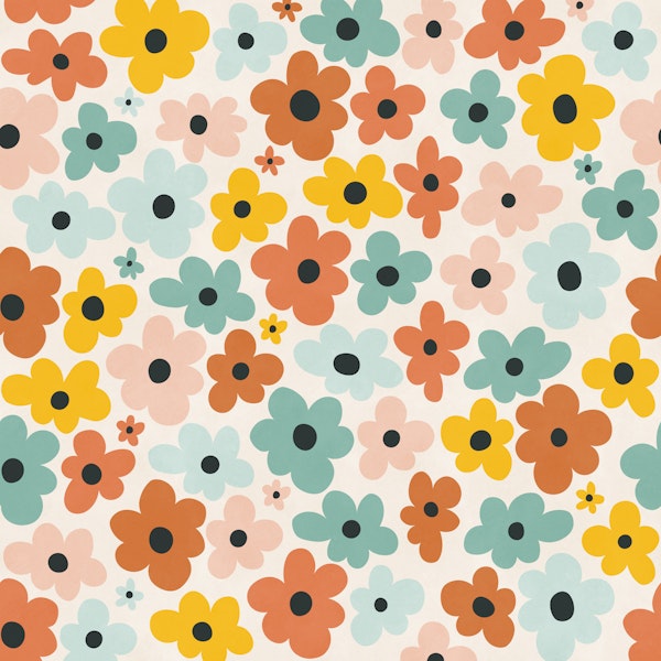 Retro Mod Flower Scatter