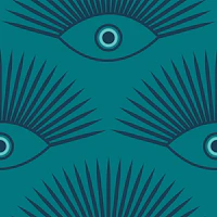 Art Deco Eye - Turquoise wallpaper