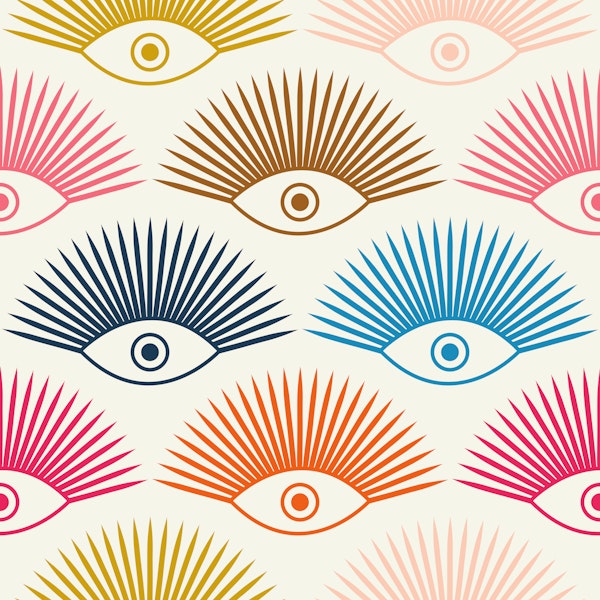 Art Deco Eye - Rainbow Multi