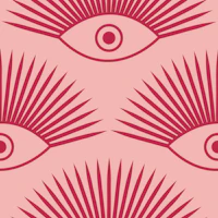 Art Deco Eye - Pink wallpaper
