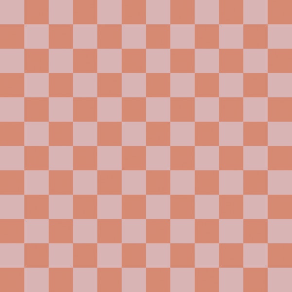 Coral Pink Checkered Grid