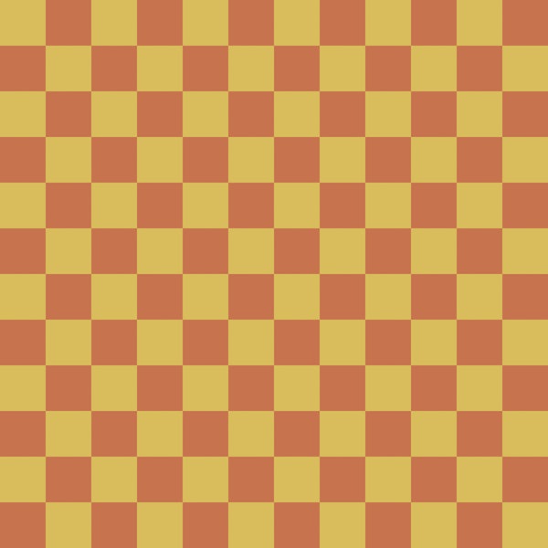Rust and Mustard Checkerboard
