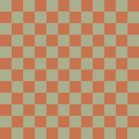 Terracotta Olive Checkerboard wallpaper