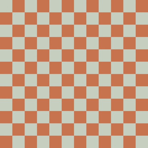 Terracotta Sage Checkerboard