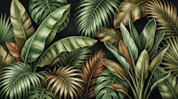 Botanical Jungle Greens tapety
