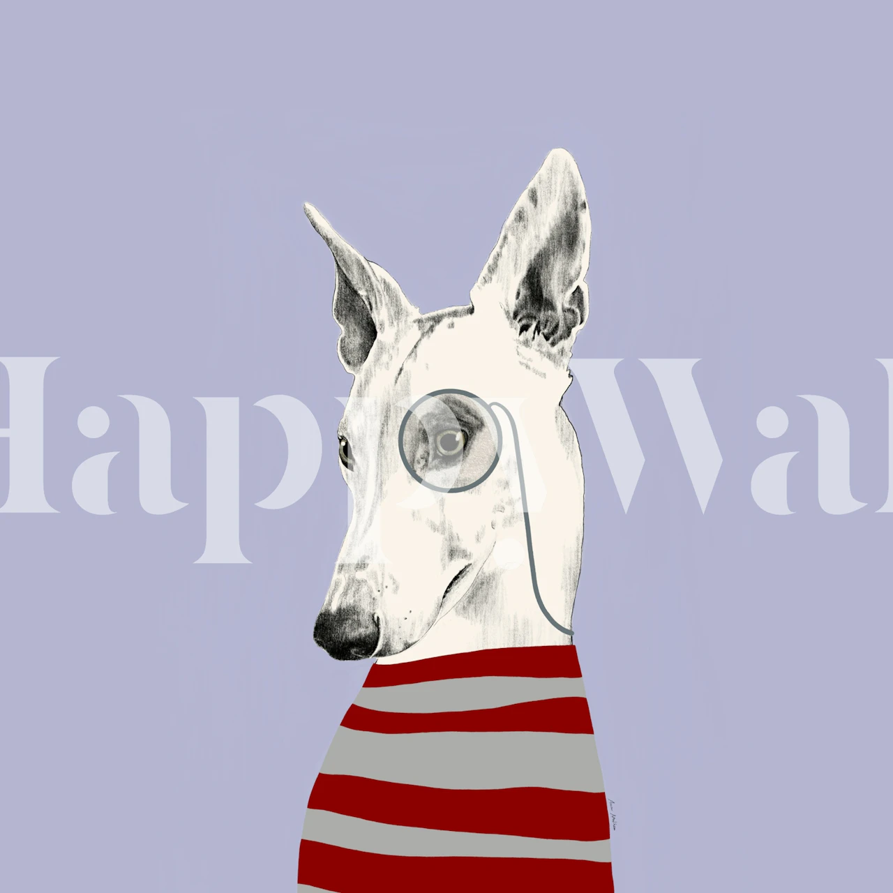 Greyhound With Monocle tapetit