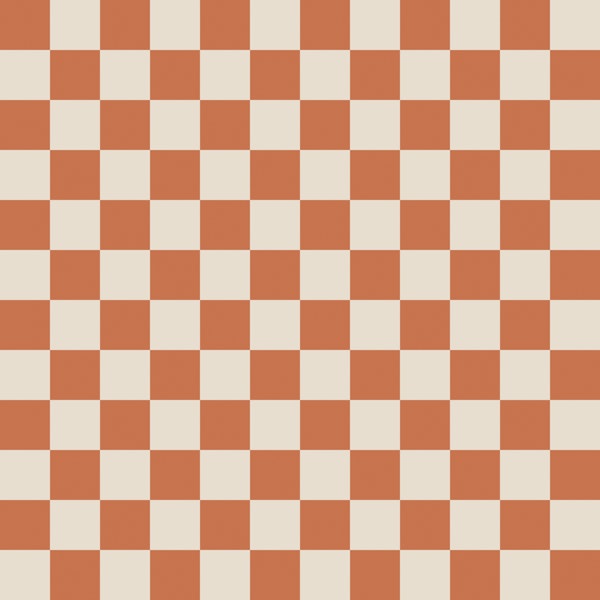 Warm Orange Beige Chessboard