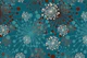Dandelions teal blue brown