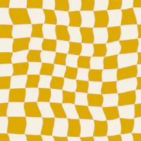 Warped Checkerboard - Sunflower Yellow wallpaper