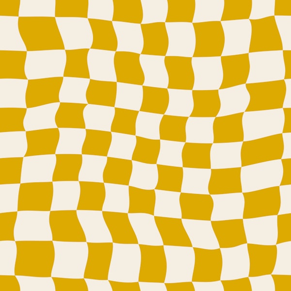 Warped Checkerboard - Sunflower Yellow