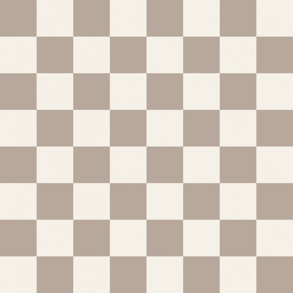 Taupe Cream Checkerboard
