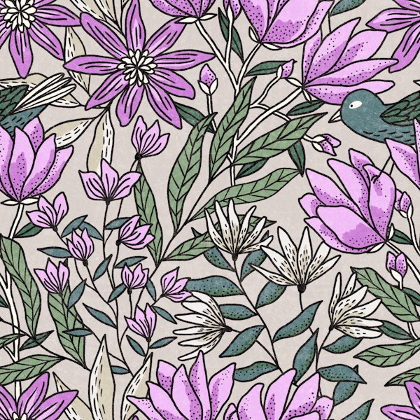 Fergus - green and pink