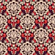 Vintage Damask Peony Bloom Red