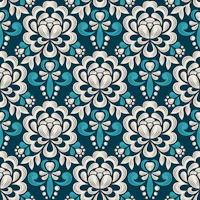 Vintage Damask Peony Bloom Blue wallpaper