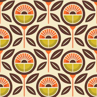 Scandi Folk Sun Rise Flower 2 wallpaper