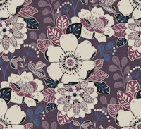 Dark Purple Moody Floral - Textured tapetit