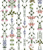 Victorian Botanical Spring Pearl White wallpaper