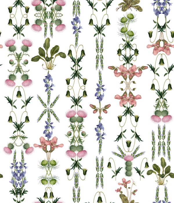 Victorian Botanical Spring Pearl White