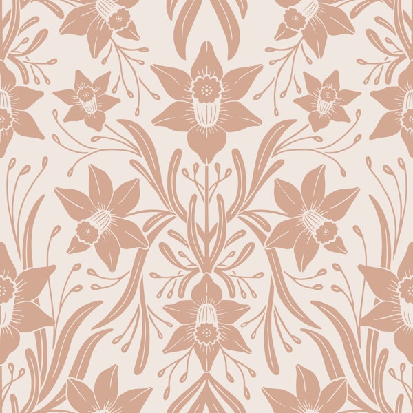 Soft Blush Lily Damask