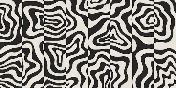 Black White Wavy Stripes