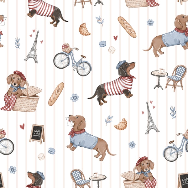 Oui Oui Weenie - beige stripes