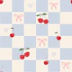 Retro Cherry Ribbon Gingham