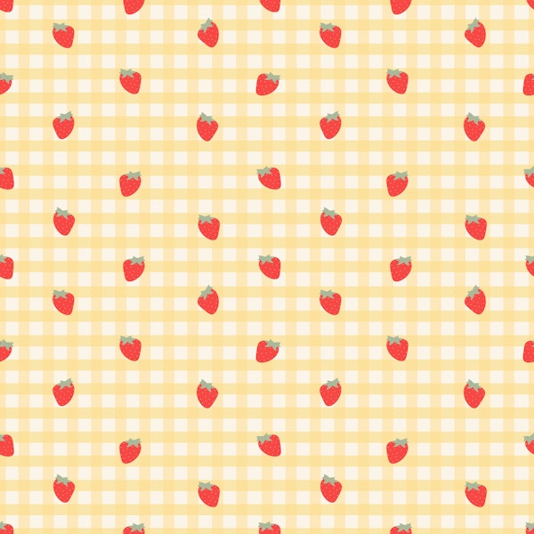 Strawberry Gingham Yellow
